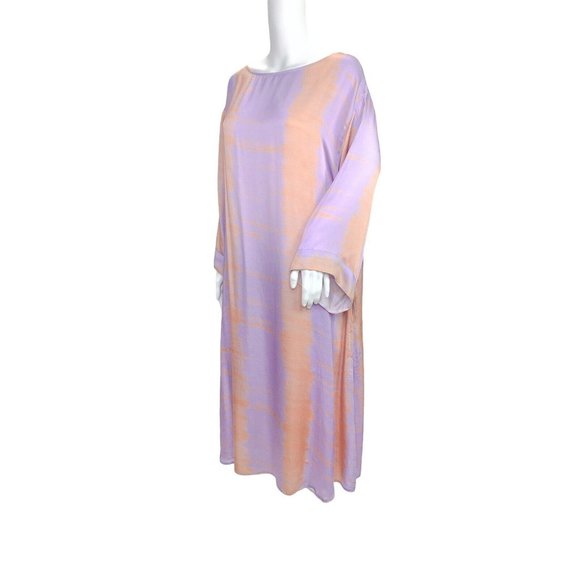Anthropologie Norblack Norwhite Sonne Purple Gold Kaftan Dress Medium - Picture 7 of 11